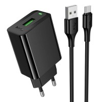 Hoco CS92A 18W Fast Charging Adapter With Type-C to Type-C Cable